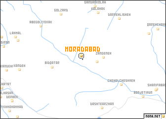 map of Morādābād