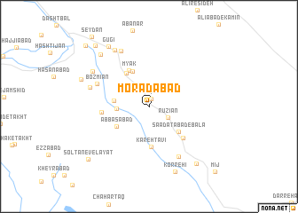 map of Morādābād