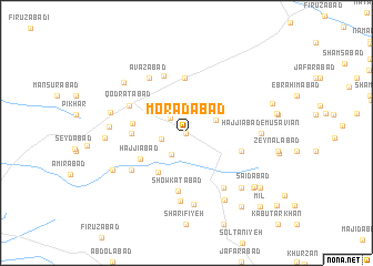 map of Morādābād