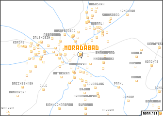 map of Morādābād