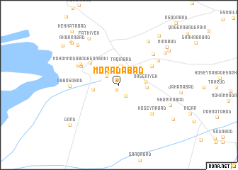 map of Morādābād