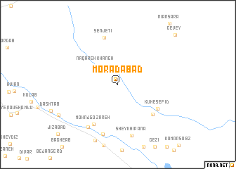 map of Morādābād