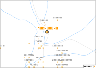 map of Morādābād