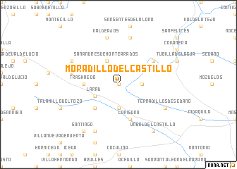 map of Moradillo del Castillo