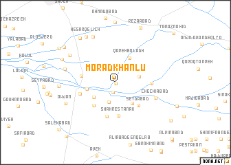 map of Morādkhānlū