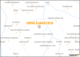 map of Moraleja de Coca