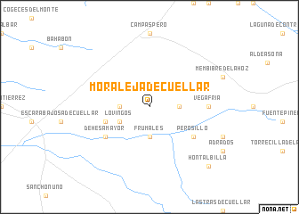 map of Moraleja de Cuéllar