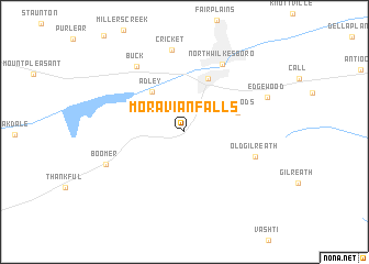 map of Moravian Falls