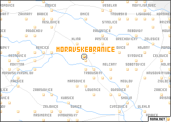 map of Moravské Bránice