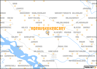 map of Moravské Kračany