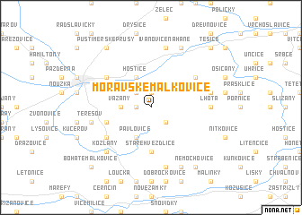 map of Moravské Málkovice