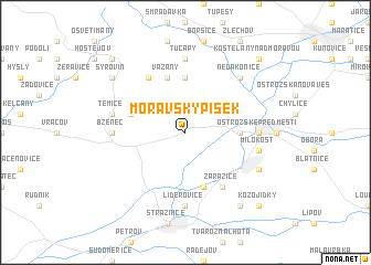 map of Moravský Písek