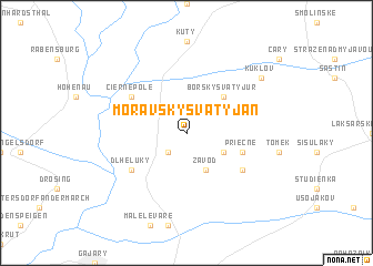 map of Moravský Svätý Ján