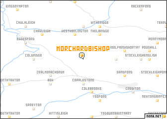 map of Morchard Bishop