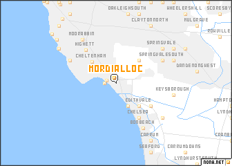 map of Mordialloc