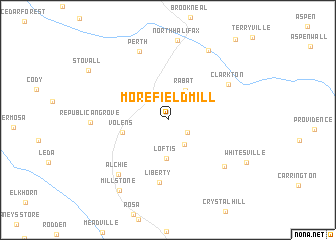 map of Morefield Mill