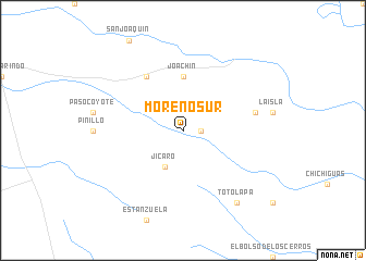 map of Moreno Sur