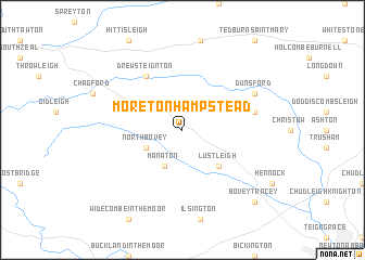 map of Moretonhampstead
