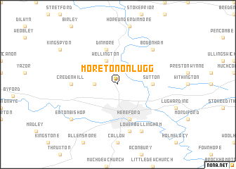 map of Moreton on Lugg