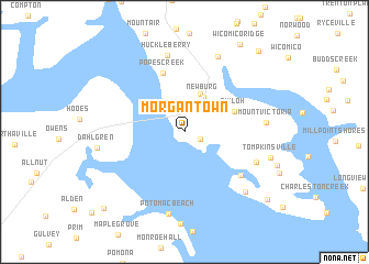 map of Morgantown