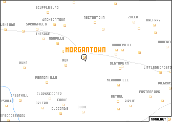 map of Morgantown