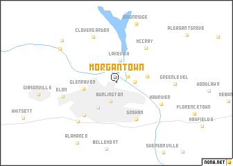 map of Morgantown