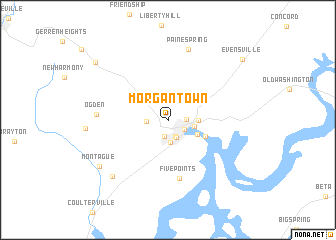 map of Morgantown