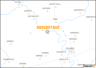 map of Morgantown