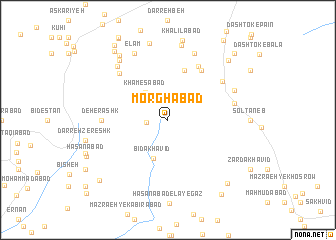 map of Morghābād