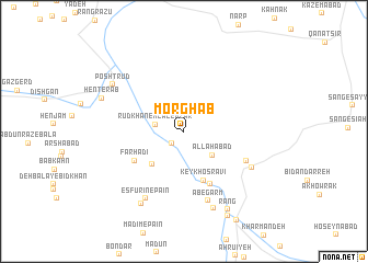 map of Morghāb