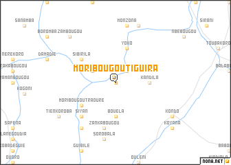 map of Moribougou Tiguira