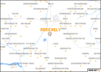 map of Mórichely