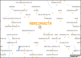 map of Móriczpuszta