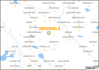 map of Mörkamåla