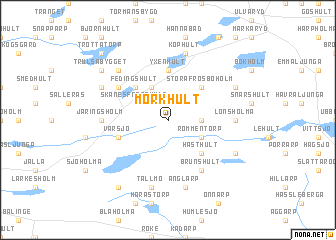 map of Mörkhult