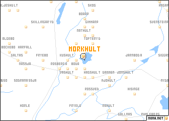 map of Mörkhult