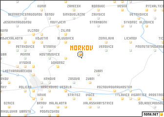 map of Mořkov