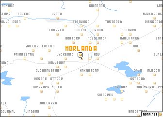 map of Mörlanda