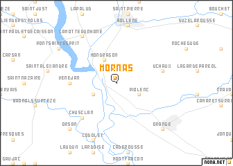 map of Mornas