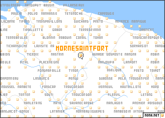 map of Morne Saint-Fort