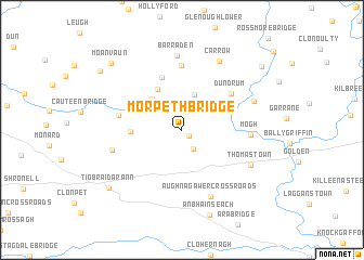 map of Morpeth Bridge