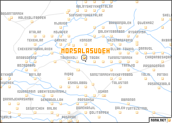 map of Morsal Āsūdeh