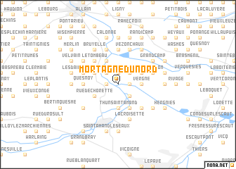 map of Mortagne-du-Nord