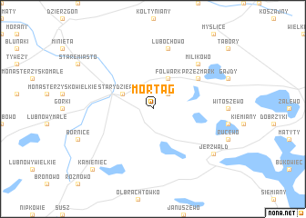 map of Mortąg