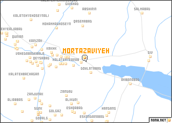 map of Mortaẕavīyeh