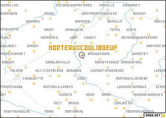 map of Morteaux-Couliboeuf