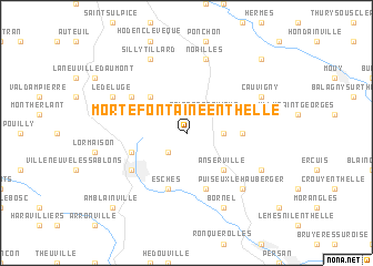 map of Mortefontaine-en-Thelle