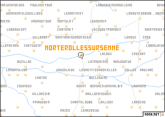 map of Morterolles-sur-Semme