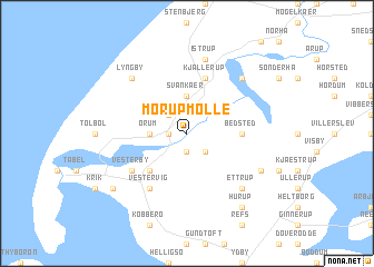 map of Morup Mølle