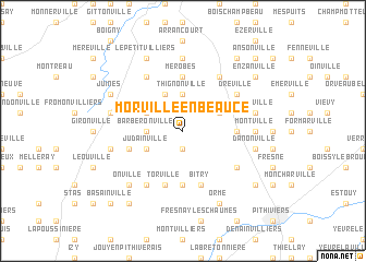 map of Morville-en-Beauce